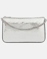 Christian Louboutin Clutch Loubila in pelle Argento