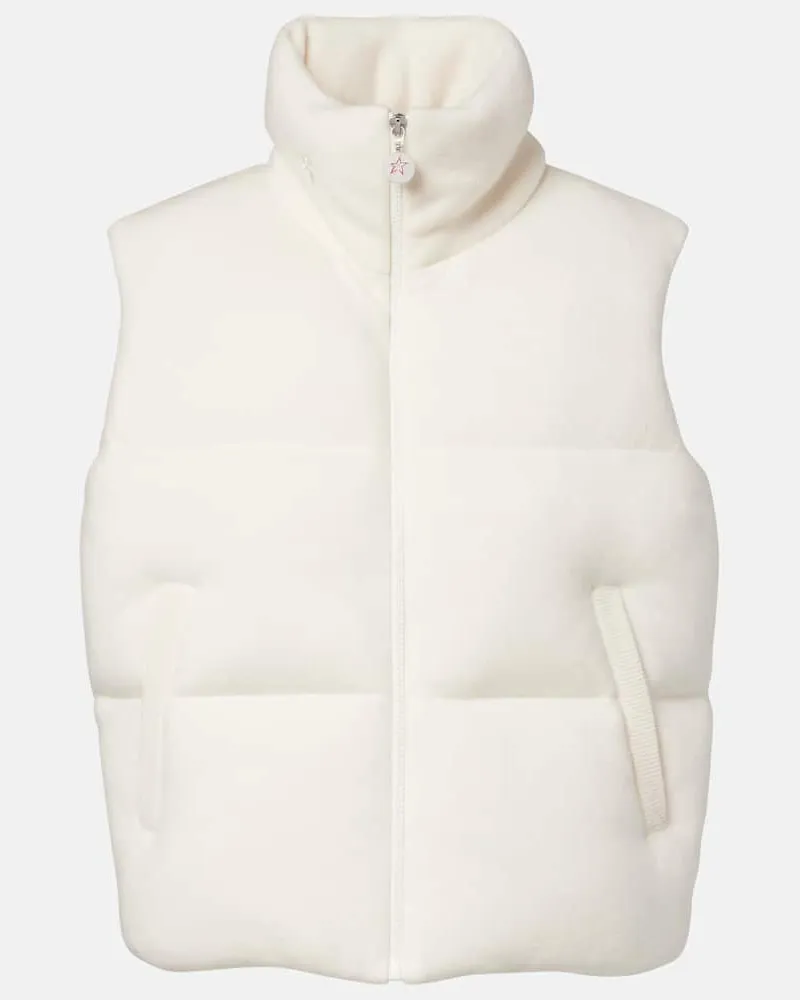 Perfect Moment Piumino senza maniche in lana e cashmere Bianco