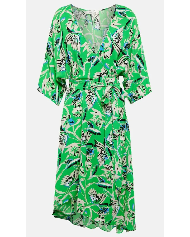 Diane von Furstenberg Abito midi Eloise a portafoglio Multicolore