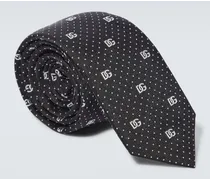 Cravatta in jacquard di seta DG
