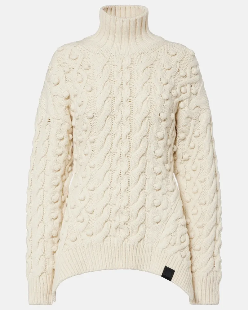 Stella McCartney Dolcevita in lana a trecce Bianco