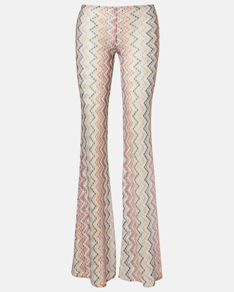 Missoni Pantaloni flared a zig-zag Multicolore