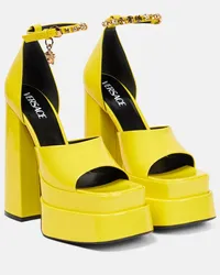 Versace Sandali Medusa Aevitas in vernice con plateau Giallo