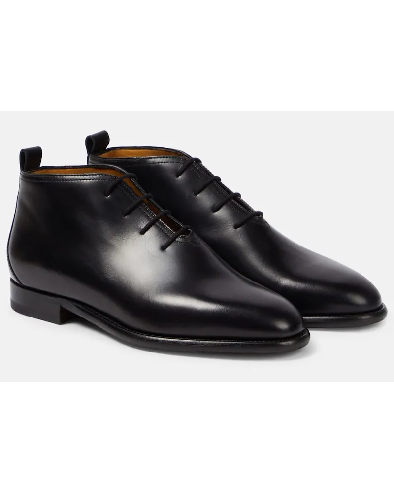 The Row Stivali stringati Grant in pelle Nero
