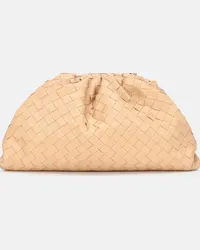 Bottega Veneta Clutch Pouch in pelle intrecciata Beige