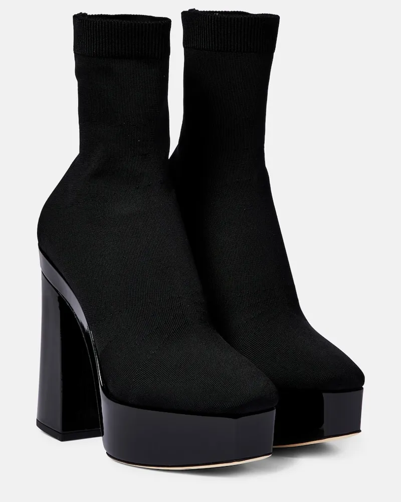 Jimmy Choo Stivaletti Giome 140 con plateau Nero