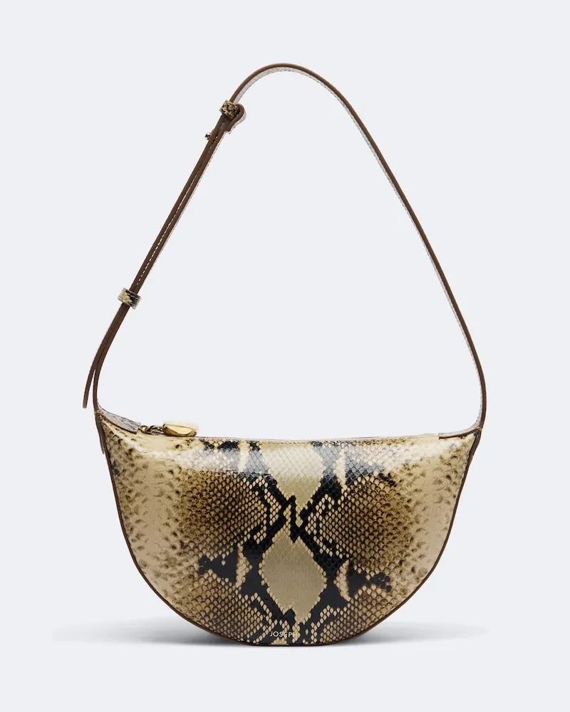 Joseph Borsa a spalla Bean in pelle stampata Beige