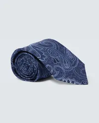 Etro Cravatta in jacquard di seta Blu