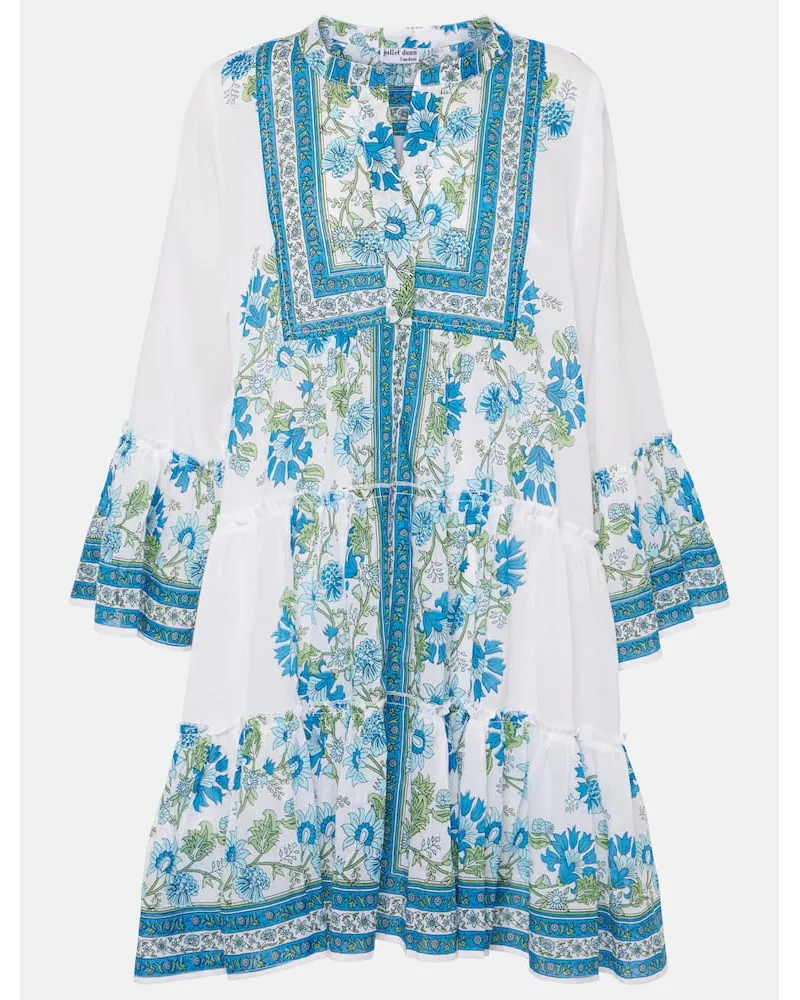 Juliet Dunn Miniabito in cotone a fiori Bianco