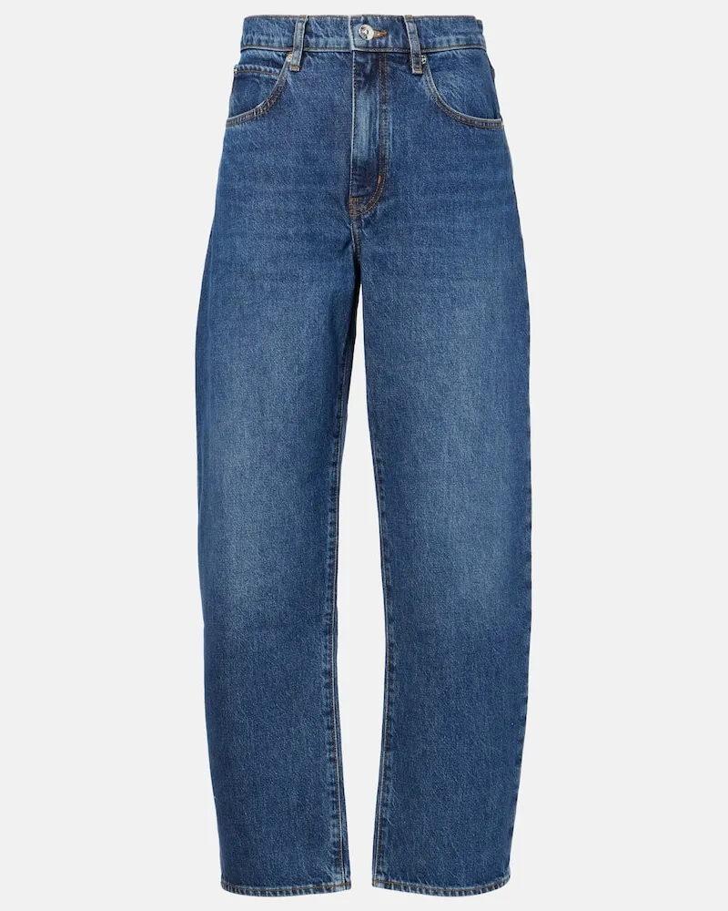 Frame Denim Jeans con gamba arrotondata Low Slung Blu