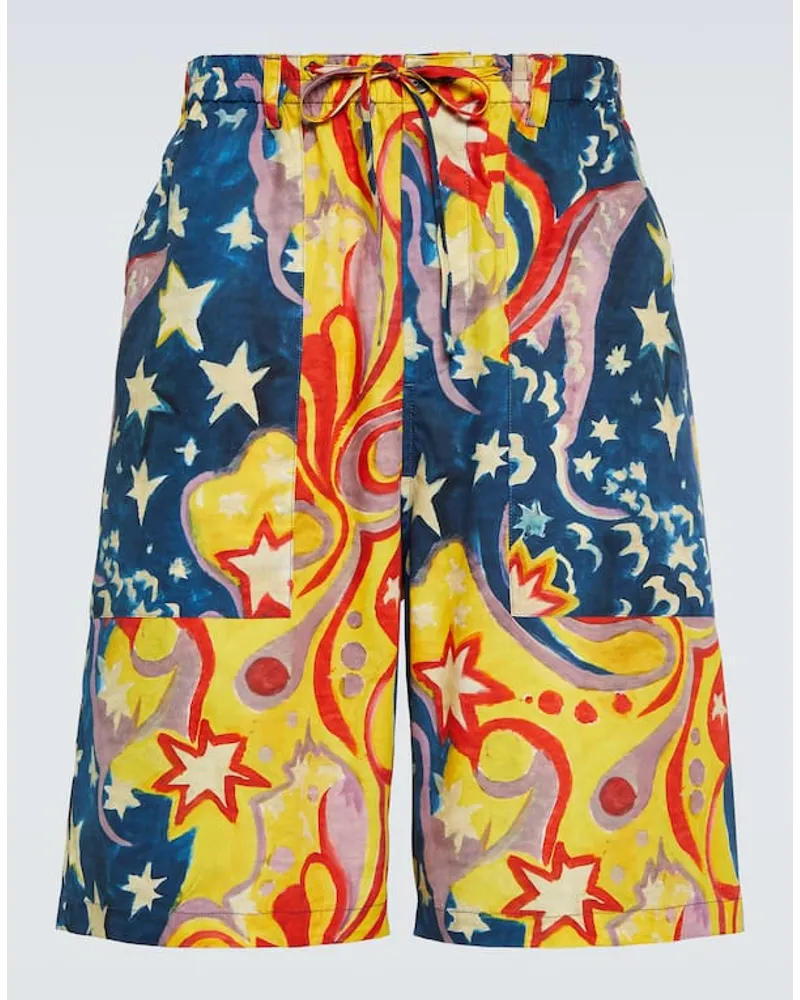 Marni x No Vacancy Inn - Shorts in cotone con stampa Multicolore