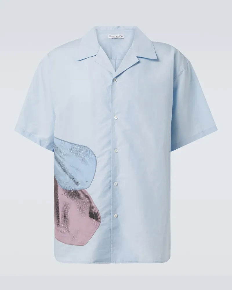 J.W.Anderson Camicia in lino e cotone Blu