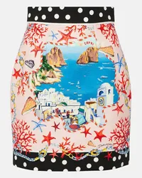 Dolce & Gabbana Minigonna Capri in cotone con stampa Multicolore