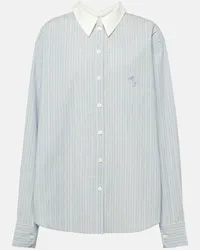 Acne Studios Camicia in cotone a righe Blu