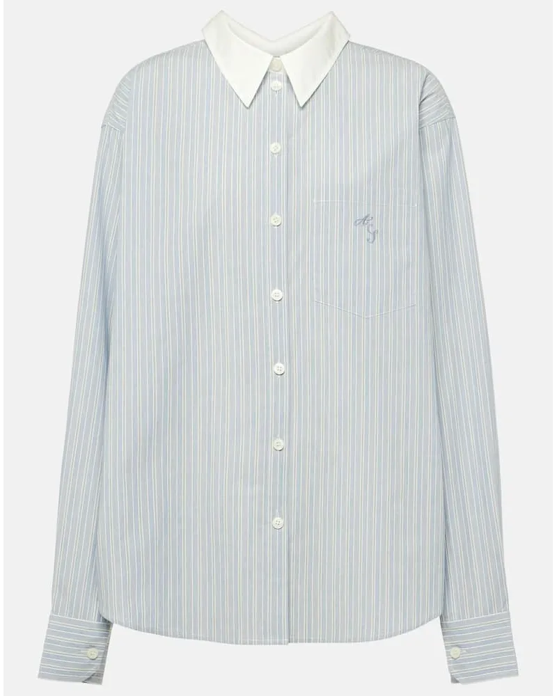 Acne Studios Camicia in cotone a righe Blu