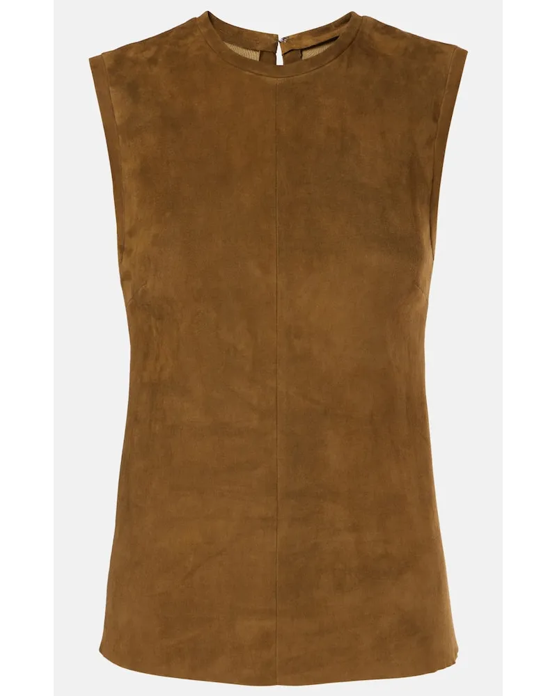 Stouls Top Miuccia in suede Marrone