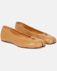 Maison Margiela Ballerine Tabi in pelle Marrone