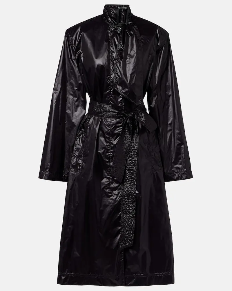 Saint Laurent Trench con cintura Nero