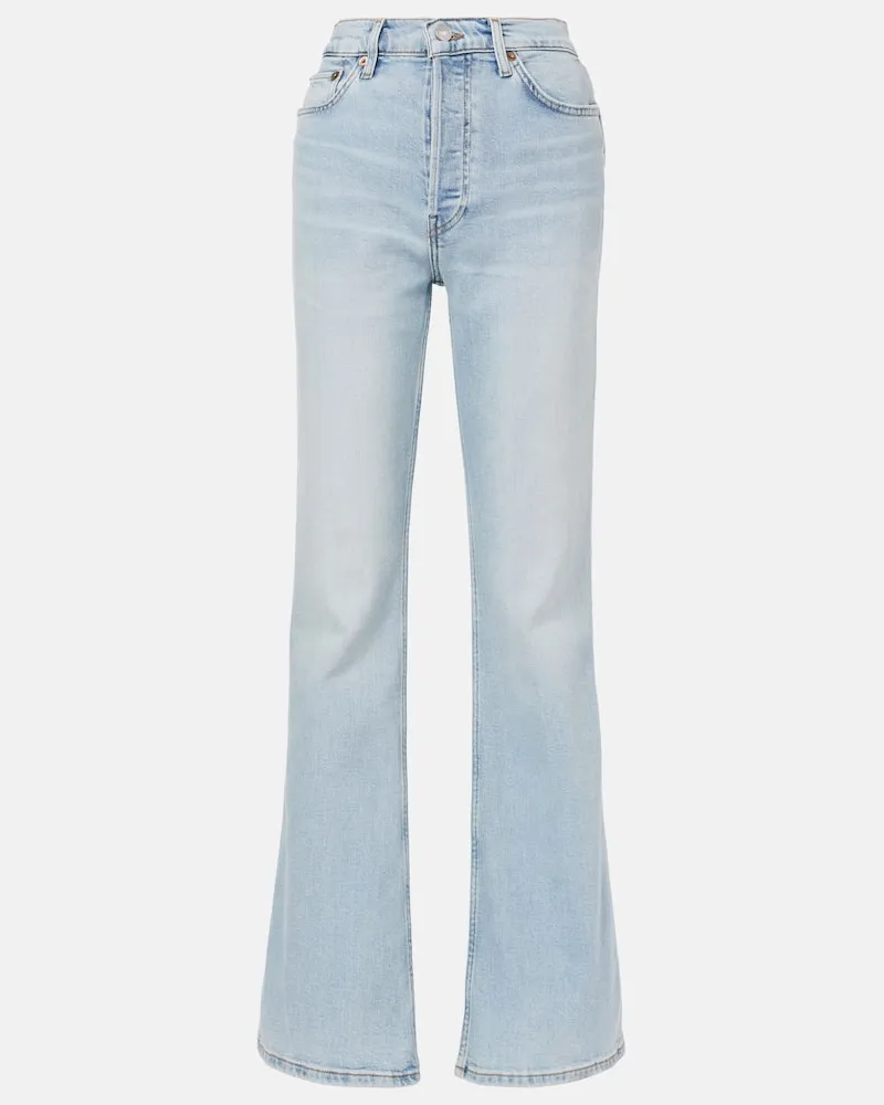 RE/DONE Jeans flared The Riding Jean a vita alta Blu