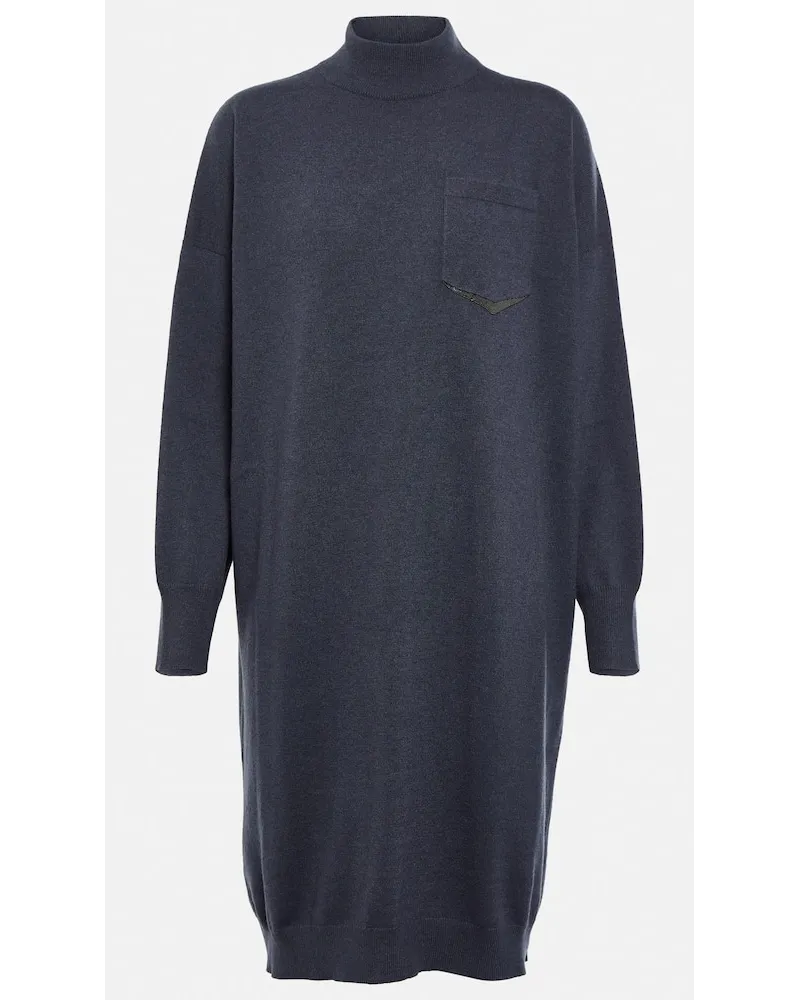 Brunello Cucinelli Abito in maglia di cashmere Beige