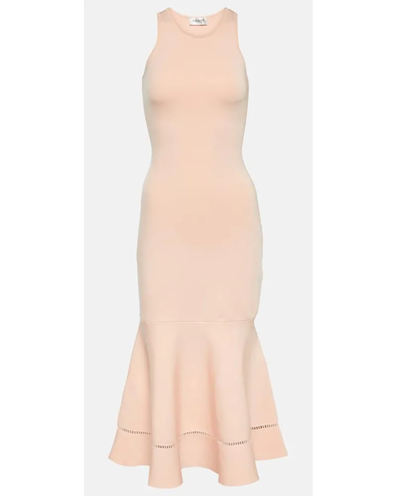 Victoria Beckham Abito midi svasato Rosa