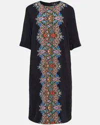 Etro Abito midi in jersey con stampa Nero