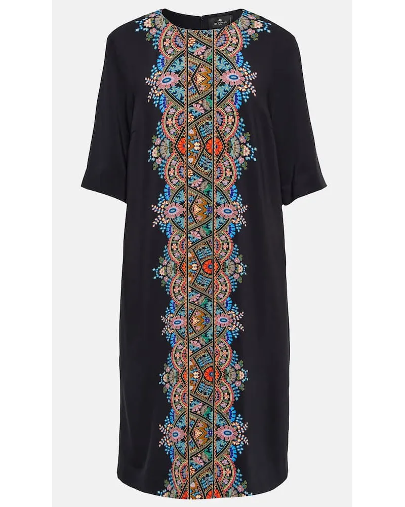 Etro Abito midi in jersey con stampa Nero