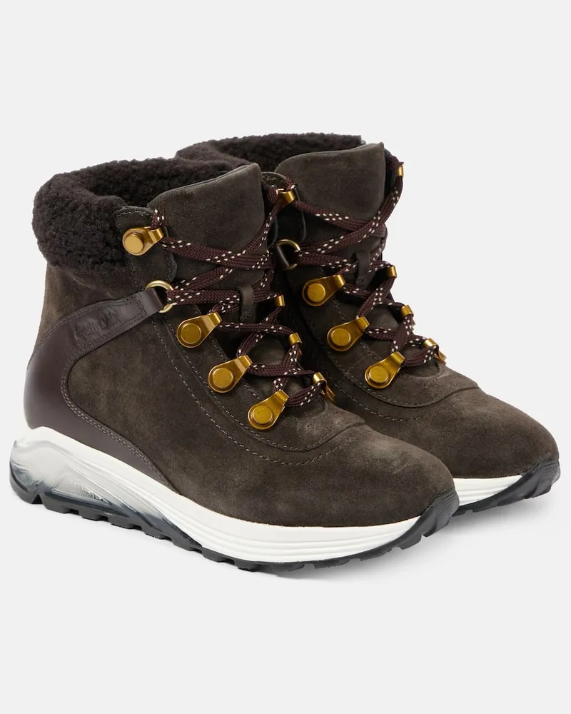 See by Chloé See By ChloÃ© Scarponcini Brett in suede con shearling Marrone