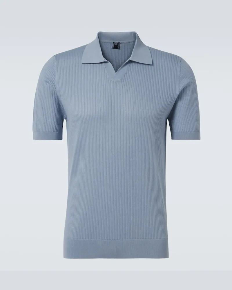 Fedeli Polo in piquÃ© di cotone Blu