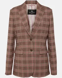 Etro Blazer in misto lana a quadri Multicolore