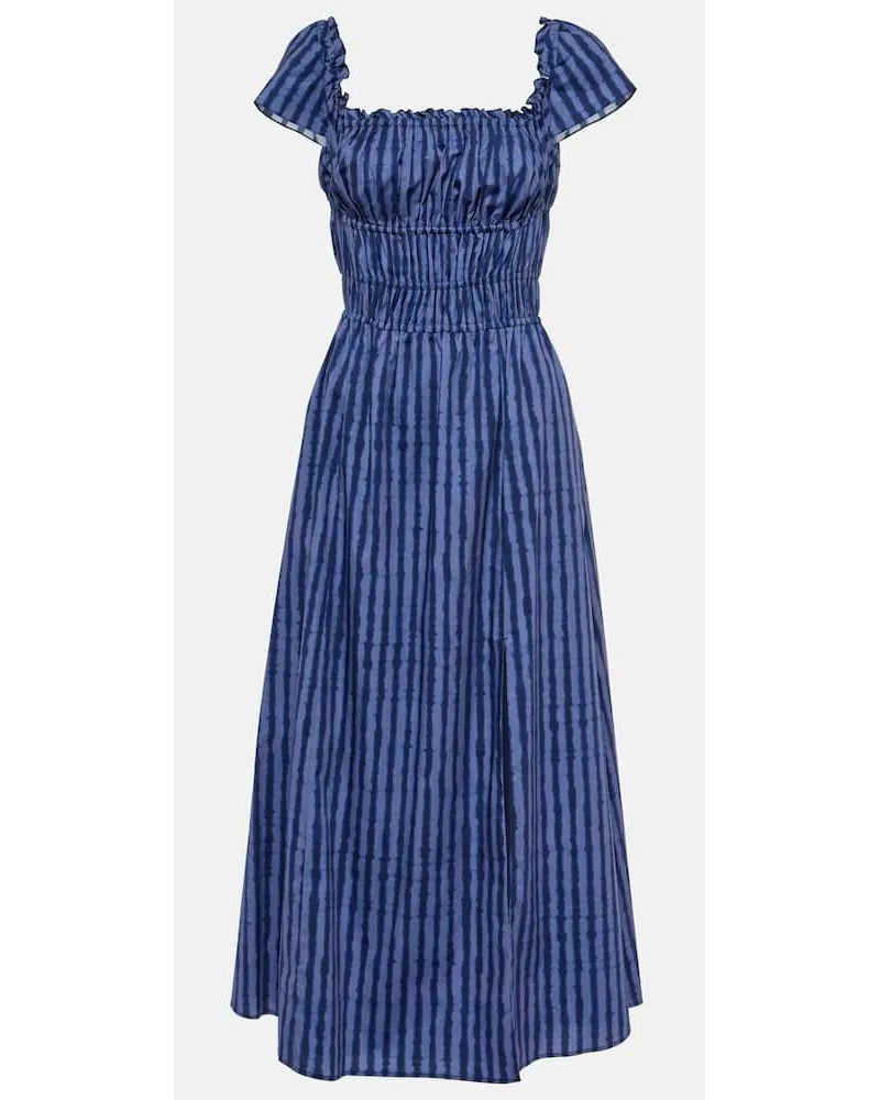 Altuzarra Abito midi in misto cotone Blu
