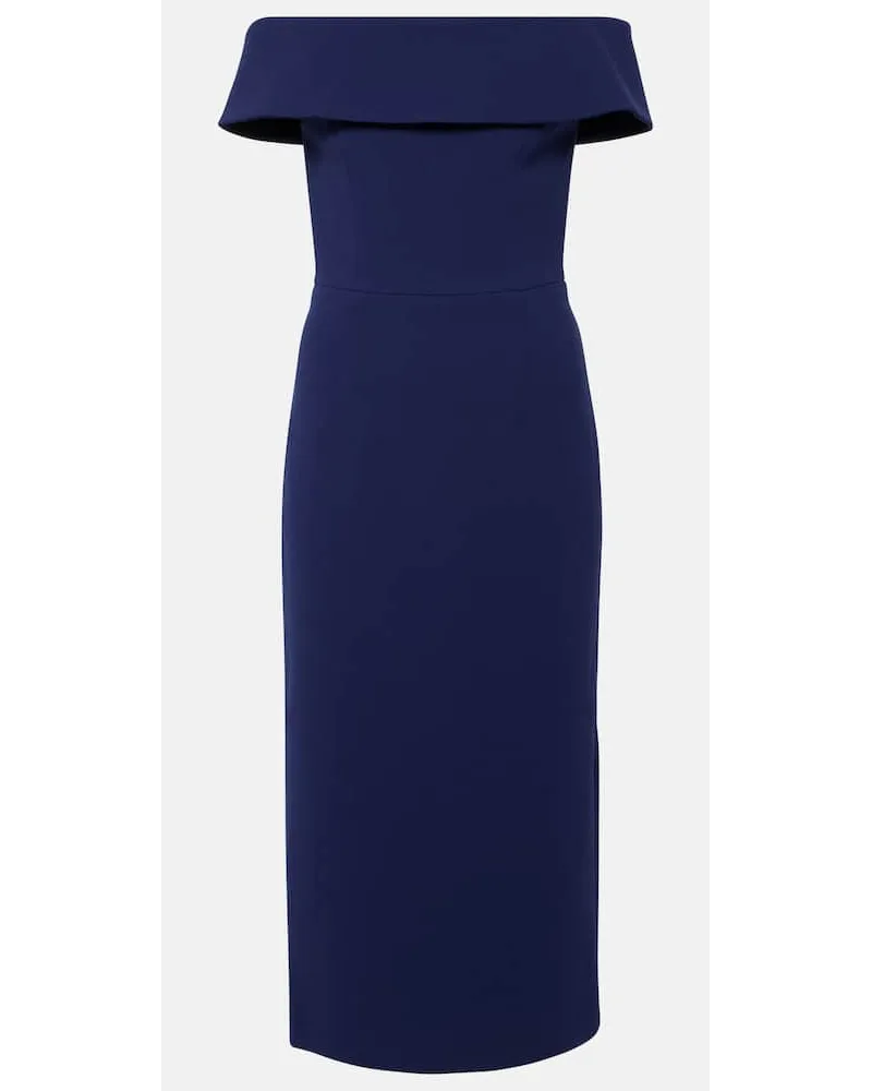 Rebecca Vallance Abito midi Amore in crÃªpe Blu