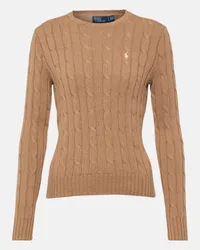 Ralph Lauren Pullover in maglia di cotone a trecce Neutro