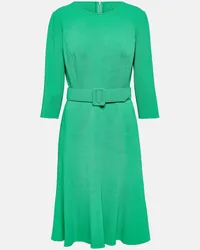 Oscar de la Renta Abito midi in misto lana Verde