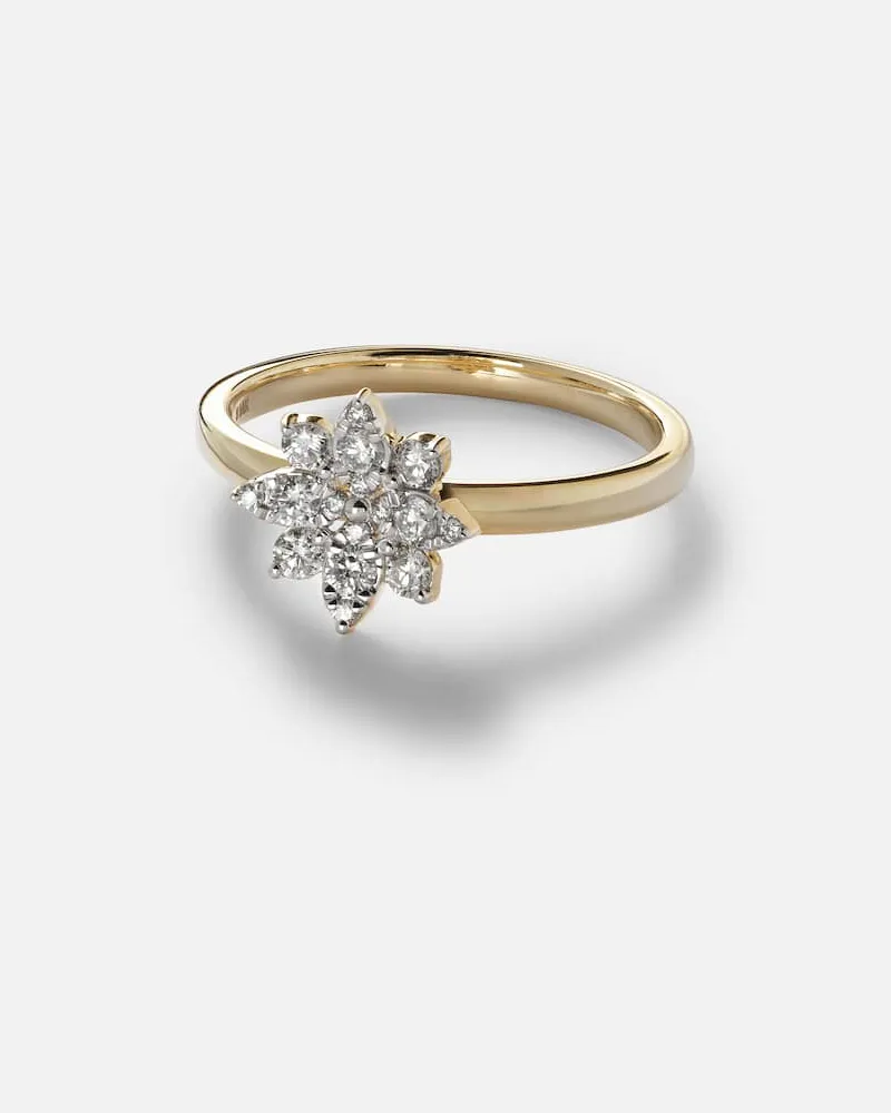 Stone & Strand Anello Tea Rose in oro 14kt con diamanti Oro