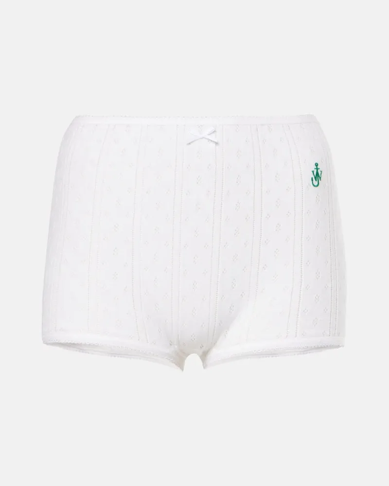 J.W.Anderson Shorts in cotone e cashmere Bianco