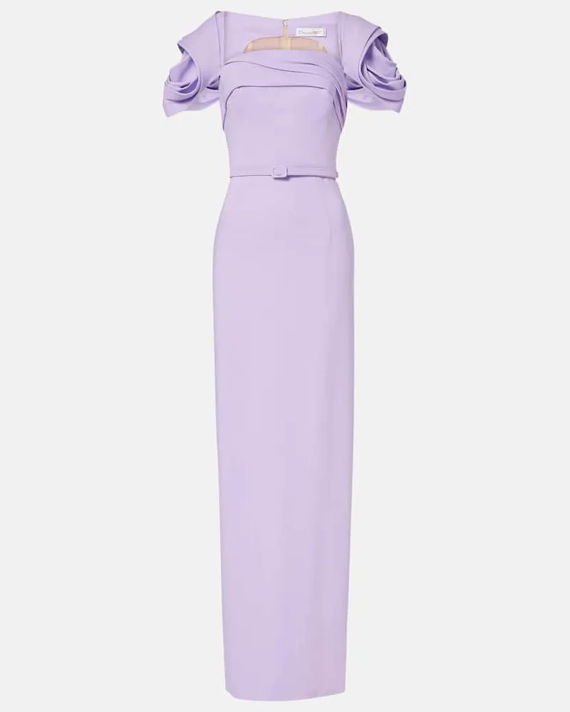 Oscar de la Renta Abito lungo Rosette Viola