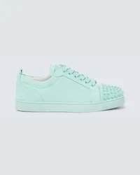 Christian Louboutin Sneakers Louis Junior Spikes in pelle Blu