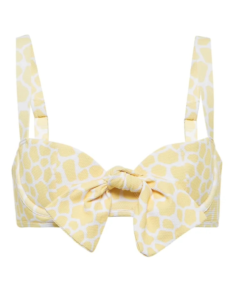 Alexandra Miro Top bikini Clara con stampa Giallo