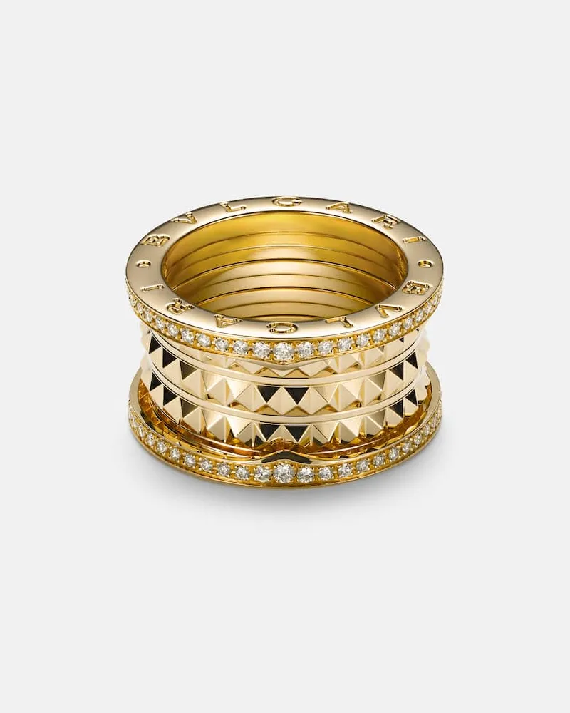Bulgari Anello B.zero1 Rock in oro 18kt con diamanti Oro