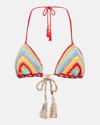 Anna Kosturova Top bikini in crochet di cotone Multicolore