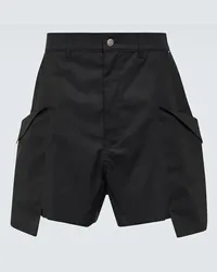 Rick Owens Shorts cargo Stefan in misto cotone Nero