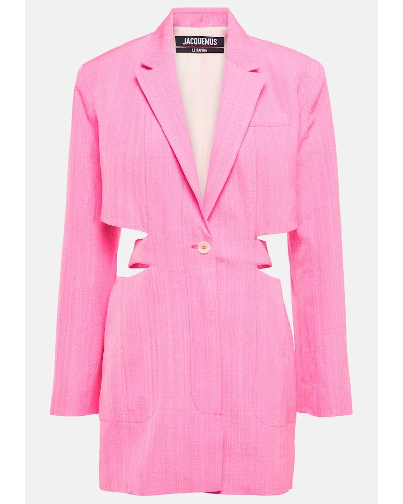 Jacquemus Miniabito La Robe Bari in lino Rosa