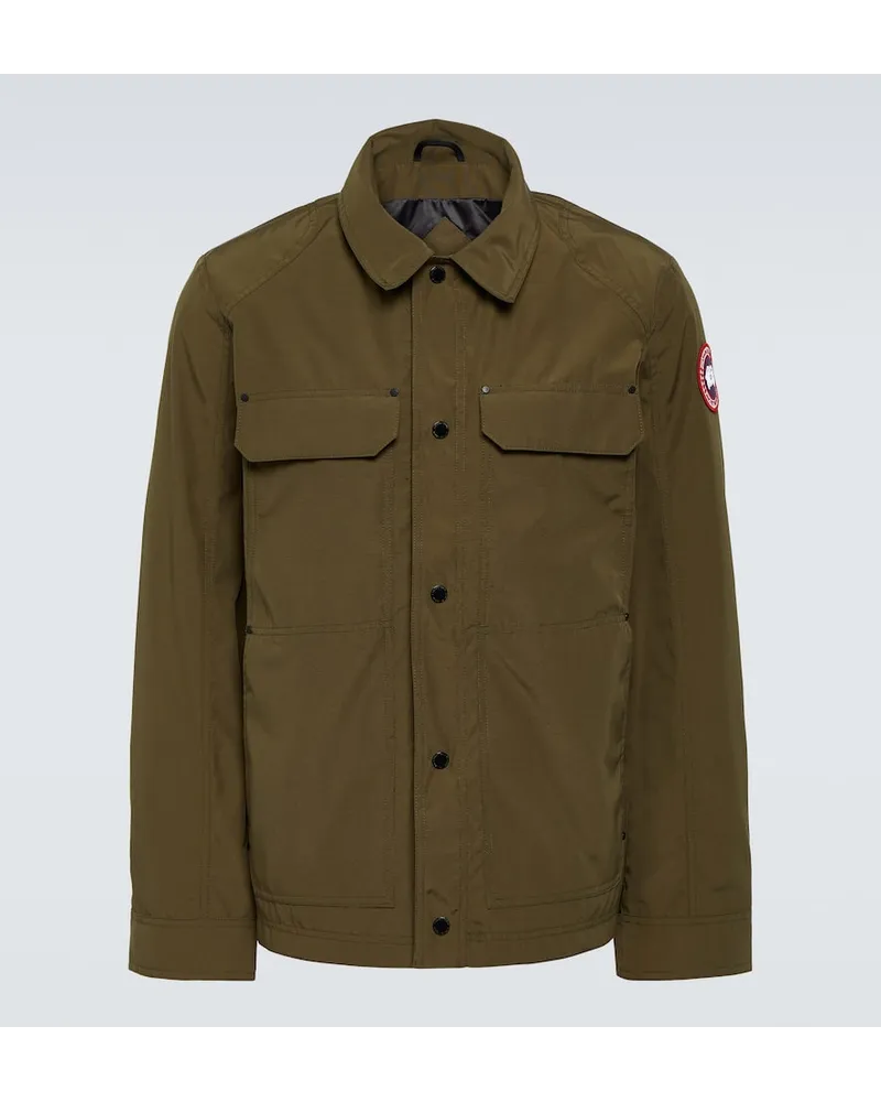 Canada Goose Giacca Burnaby Chore con logo Verde