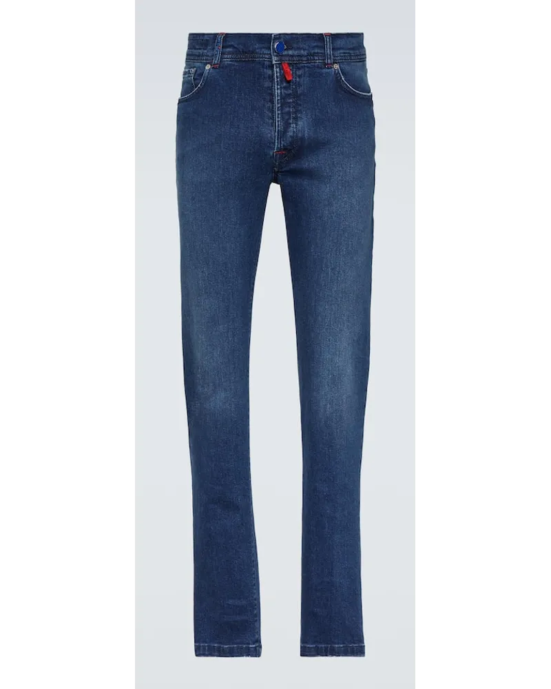 Kiton Jeans slim Blu