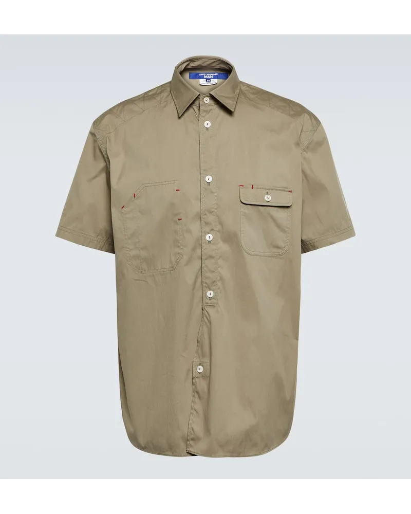 Junya Watanabe Camicia in popeline di misto cotone Verde