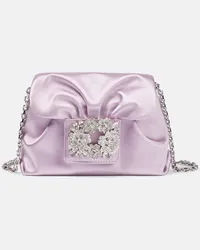 Roger Vivier Borsa a spalla Bouquet in raso Viola