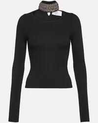 Giuseppe di Morabito Pullover in misto lana con cristalli Nero