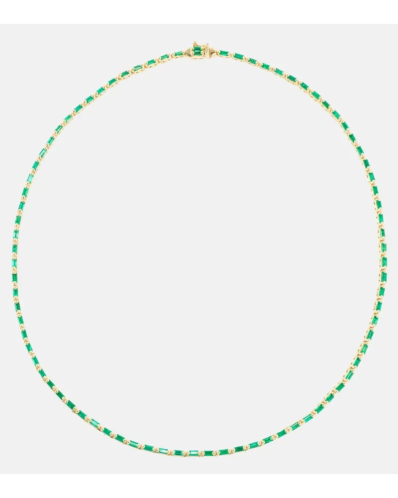 Suzanne Kalan Collana tennis Linear in oro 18kt con smeraldi Verde