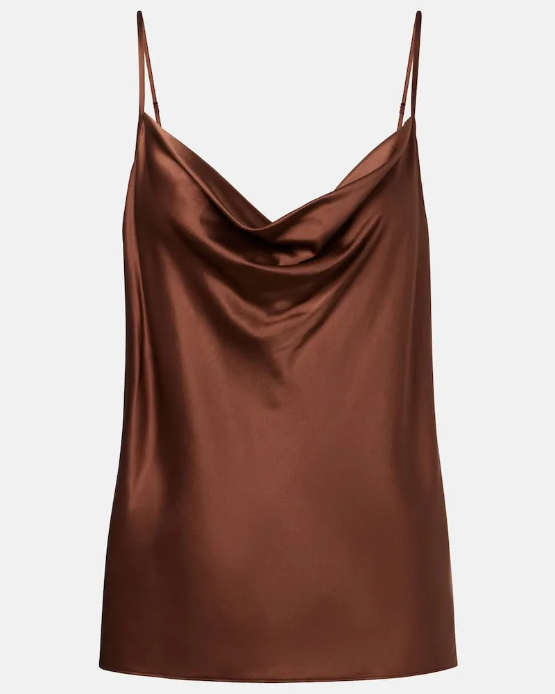 Veronica Beard Camisole Sola in misto seta Marrone